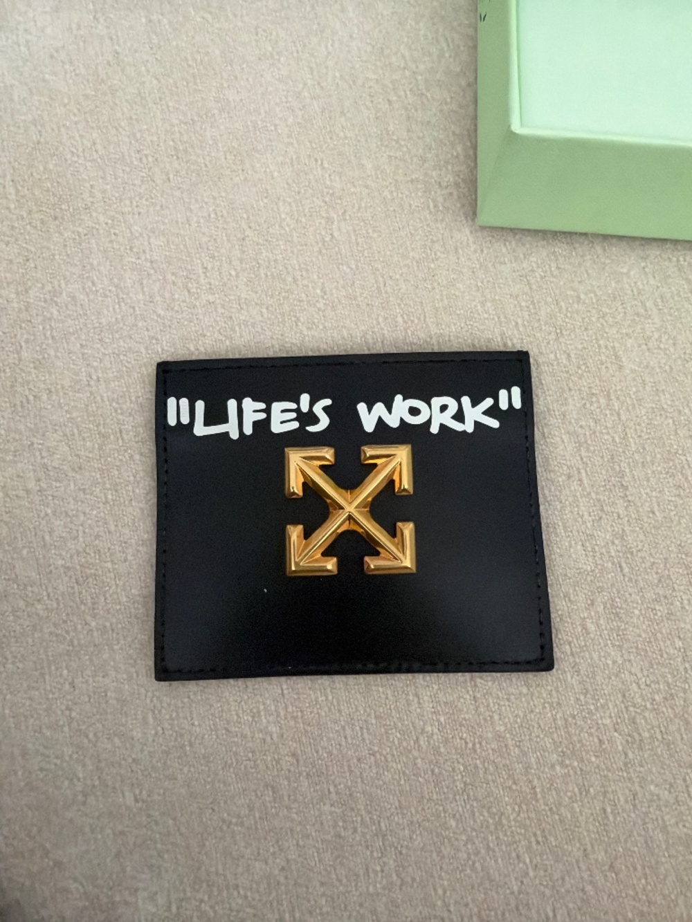 Brand New Off-White "Life’s Work" Leather Card Holder (With Box & Dust Bag)